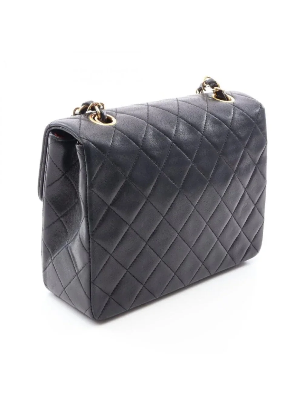 Chanel Shoulder Bag Mini Quilted 20 Black Lambskin Chain